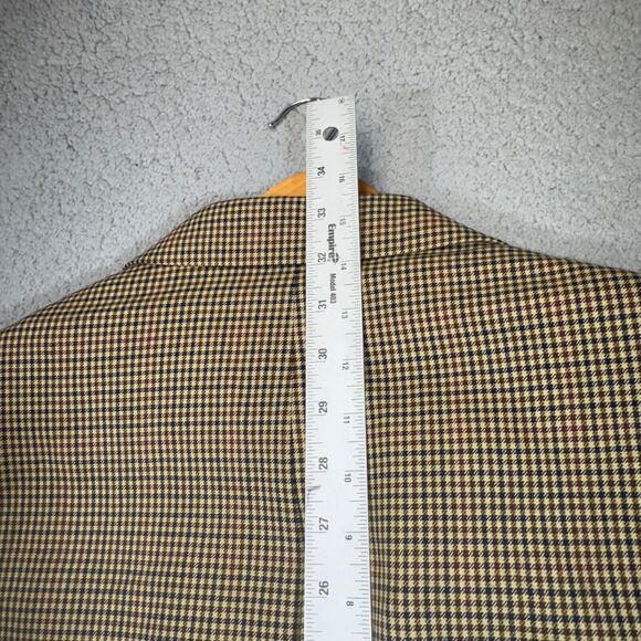 Brooks Brothers Sport Coat Men 44 Long Beige Madison 1818 Houndstooth Blazer - Picture 10 of 16